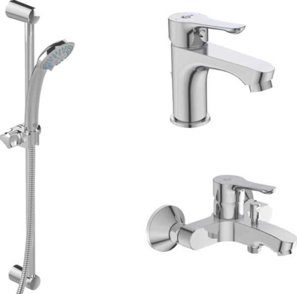 Для спорта и фитнеса 1 - Душевой комплект Ideal Standard Set Alpha (BC486AA см-ль д/умыв. + BC654AA см-ль д/ванны + B1489AA душ. гарнитур) BD004AA купить