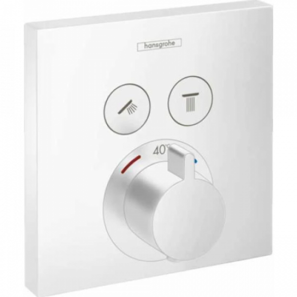 Для спорта и фитнеса 1 - Термостат Hansgrohe ShowerSelect 15763700 матовый белый купить