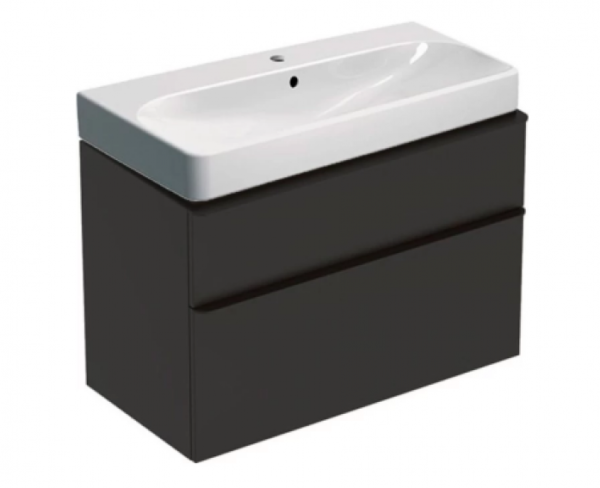 Для спорта и фитнеса 1 - Тумба с раковиной Geberit Smyle Square 500.251.01.1+ 500.354.JK. темно-серый матовый купить