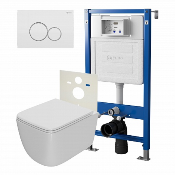 Для спорта и фитнеса 1 - Инсталляция POINT Элемент PN45120 + Клавиша PN44061WC + Унитаз Меркурий PN41831 PN48003WC купить