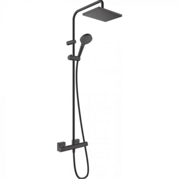 Для спорта и фитнеса 1 - Душевая система с термостатом Hansgrohe Vernis Shape 26097670 матовый черный купить