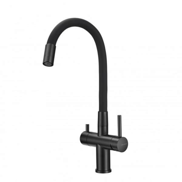 Для спорта и фитнеса 1 - Смеситель для кухни Milacio Ultra MCU.560.TBB total black/черный шланг купить