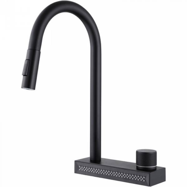 Для спорта и фитнеса 1 - Смеситель для кухни Abber Wasser Kreis AF8114B черный матовый купить