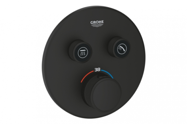 Для спорта и фитнеса 1 - Термостат для душа и ванны GROHE Grohtherm SmartControl 29507KF0 фантомный черный купить