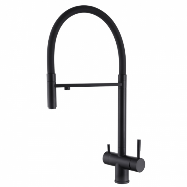 Для спорта и фитнеса 1 - Смеситель для кухни Abber Wasser Kreis AF81141B черный матовый купить